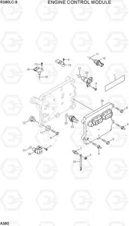 A390 ENGINE CONTROL MODULE R380LC-9, Hyundai