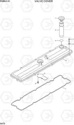 A470 VALVE COVER R380LC-9, Hyundai