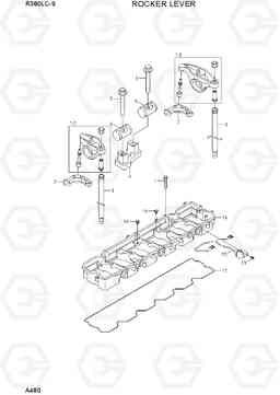 A480 ROCKER LEVER R380LC-9, Hyundai