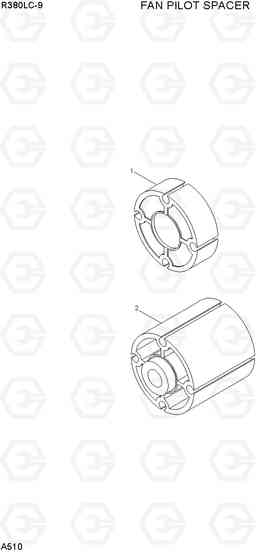 A510 FAN PILOT SPACER R380LC-9, Hyundai