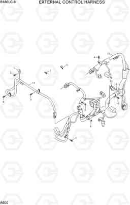 A600 EXTERNAL CONTROL HARNESS R380LC-9, Hyundai