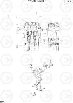 5007 TRAVEL VALVE R36N-7, Hyundai