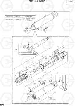 5012 ARM CYLINDER R36N-7, Hyundai