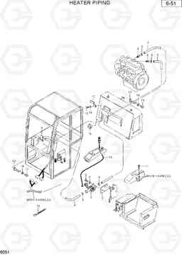 6051 HEATER PIPING R36N-7, Hyundai