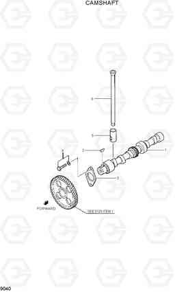 9040 CAMSHAFT R36N-7, Hyundai