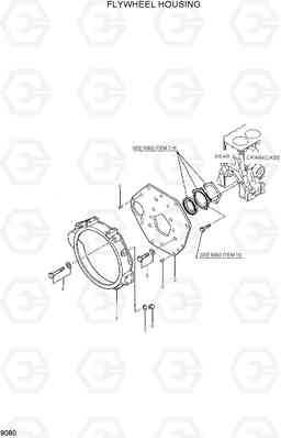 9080 FLYWHEEL HOUSING R36N-7, Hyundai