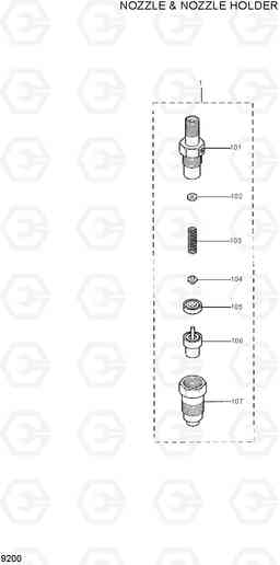 9200 NOZZLE & NOZZLE HOLDER R36N-7, Hyundai