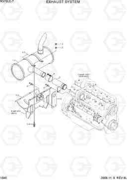 1040 EXHAUST SYSTEM R370LC-7, Hyundai