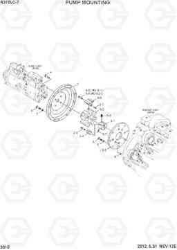 3010 PUMP MOUNTING R370LC-7, Hyundai