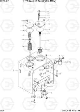 3025 HYDRAULIC TANK(JEIL MCV) R370LC-7, Hyundai