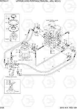 3125 UPPER HYDRAULIC PIPING(TRAVEL, JEIL MCV) R370LC-7, Hyundai