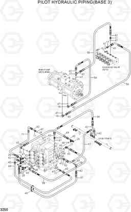 3250 PILOT HYDRAULIC PIPING(BASE 3) R370LC-7, Hyundai