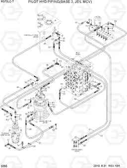 3255 PILOT HYD PIPING(BASE 3, JEIL MCV) R370LC-7, Hyundai