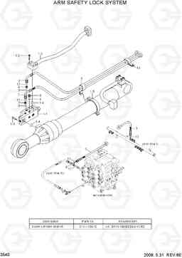 3540 ARM SAFETY LOCK SYSTEM R370LC-7, Hyundai