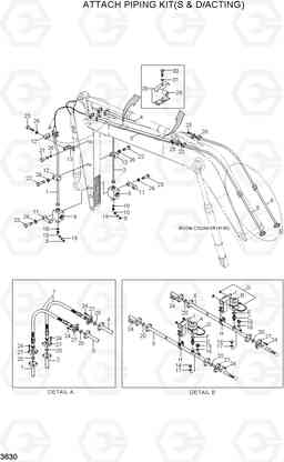 3630 ATTACH PIPING KIT(S & D/ACTING) R370LC-7, Hyundai