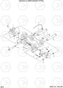 3810 QUICK CLAMP(HOOK TYPE) R370LC-7, Hyundai