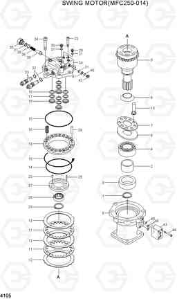 4105 SWING MOTOR(MFC250-014) R370LC-7, Hyundai