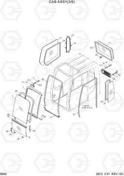 6040 CAB ASSY(3/6) R370LC-7, Hyundai