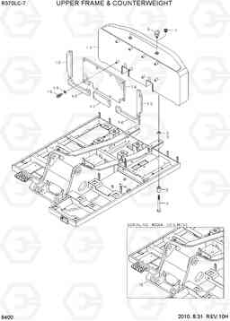 6400 UPPER FRAME & COUNTERWEIGHT R370LC-7, Hyundai