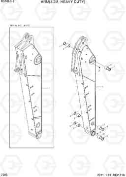 7205 ARM(3.2M, HEAVY DUTY) R370LC-7, Hyundai