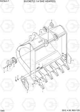 7340 BUCKET(2.1M3 SAE HEAPED) R370LC-7, Hyundai