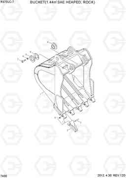 7430 BUCKET(1.44M3 SAE HEAPED, ROCK) R370LC-7, Hyundai