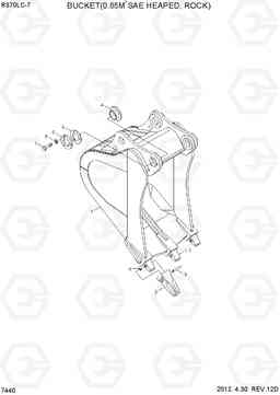 7440 BUCKET(0.85M3 SAE HEAPED, ROCK) R370LC-7, Hyundai