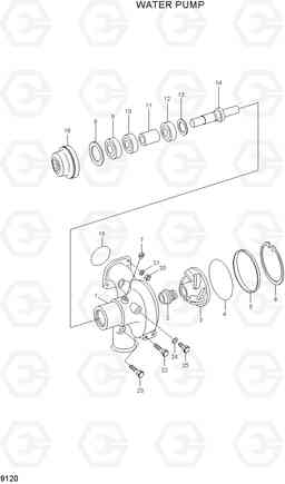 9120 WATER PUMP R370LC-7, Hyundai