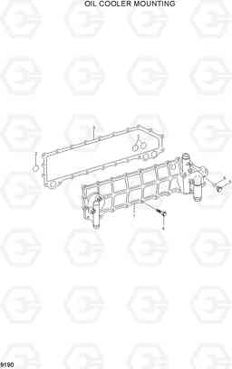 9190 OIL COOLER MOUNTING R370LC-7, Hyundai