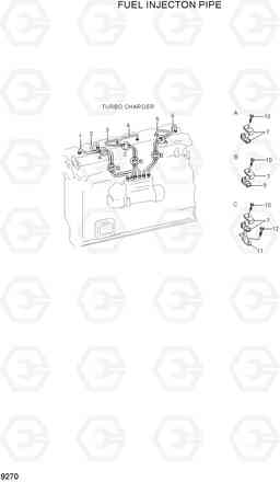 9270 FUEL INJECTION PIPE R370LC-7, Hyundai