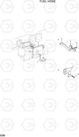 9280 FUEL HOSE R370LC-7, Hyundai