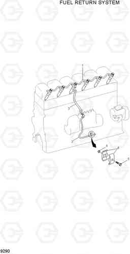 9290 FUEL RETURN SYSTEM R370LC-7, Hyundai