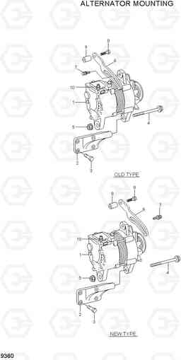 9360 ALTERNATOR MOUNTING R370LC-7, Hyundai