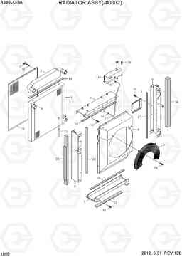 1055 RADIATOR ASSY(-#0002) R380LC-9A, Hyundai