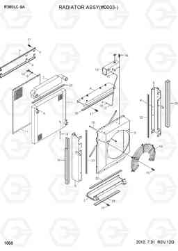 1056 RADIATOR ASSY(#0003-) R380LC-9A, Hyundai