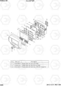 2085 CLUSTER R380LC-9A, Hyundai