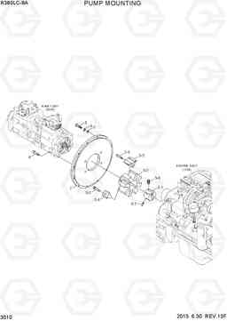 3010 PUMP MOUNTING R380LC-9A, Hyundai