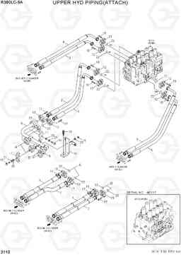 3110 UPPER HYD PIPING(ATTACH) R380LC-9A, Hyundai