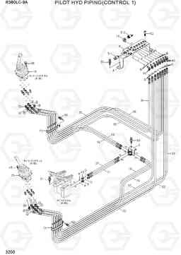 3200 PILOT HYD PIPING(CONTROL 1) R380LC-9A, Hyundai