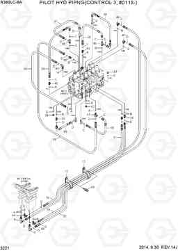 3221 PILOT HYD PIPING(CONTROL 3, #0118-) R380LC-9A, Hyundai