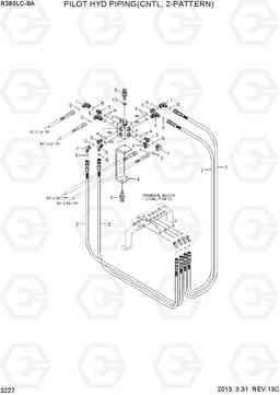 3227 PILOT HYD PIPING(CNTL, 2-PATTERN) R380LC-9A, Hyundai