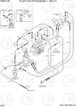 3230 PILOT HYD PIPING(BASE 1, -#0117) R380LC-9A, Hyundai