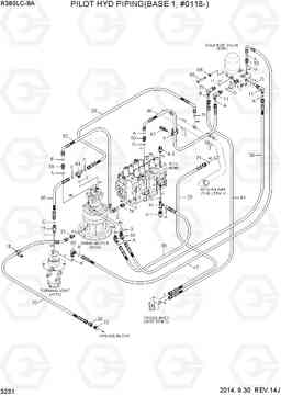 3231 PILOT HYD PIPING(BASE 1, #0118-) R380LC-9A, Hyundai