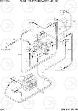 3240 PILOT HYD PIPING(BASE 2, -#0117) R380LC-9A, Hyundai