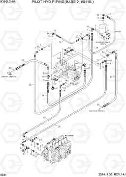 3241 PILOT HYD PIPING(BASE 2, #0118-) R380LC-9A, Hyundai