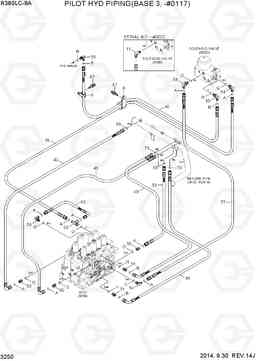 3250 PILOT HYD PIPING(BASE 3, -#0117) R380LC-9A, Hyundai