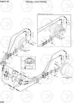 3300 TRAVEL HYD PIPING R380LC-9A, Hyundai