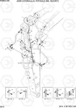 3515 ARM HYD PIPING(2.9M, SHORT) R380LC-9A, Hyundai