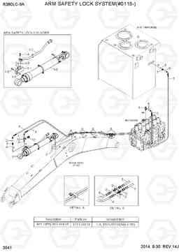 3541 ARM SAFETY LOCK SYSTEM(#0118-) R380LC-9A, Hyundai