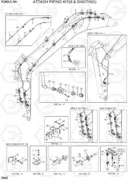 3640 ATTACH PIPING KIT(S & D/ACTING) R380LC-9A, Hyundai